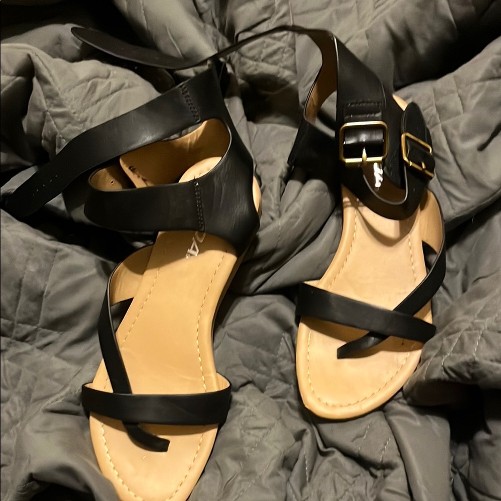 Black Leather Sandals